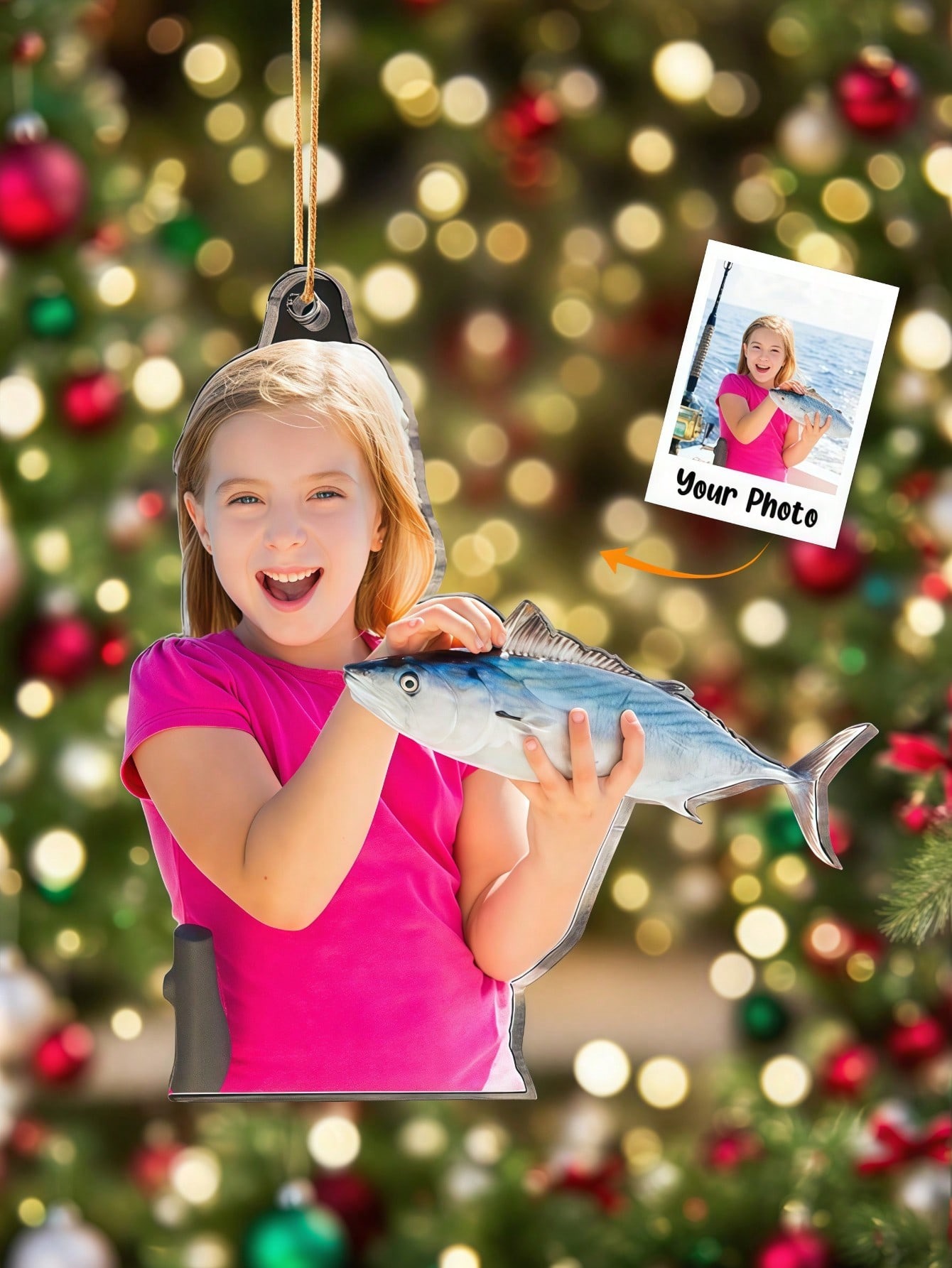 Custom Acrylic Christmas Tree Hanging Decorations